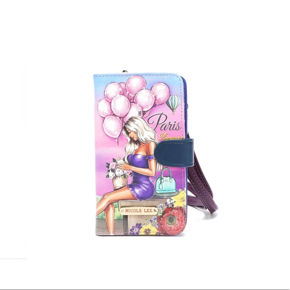 Nicole Lee Bifold Wallet Phone CaseCrossbody-Fit most -Not fit iPhone 12 Pro Max